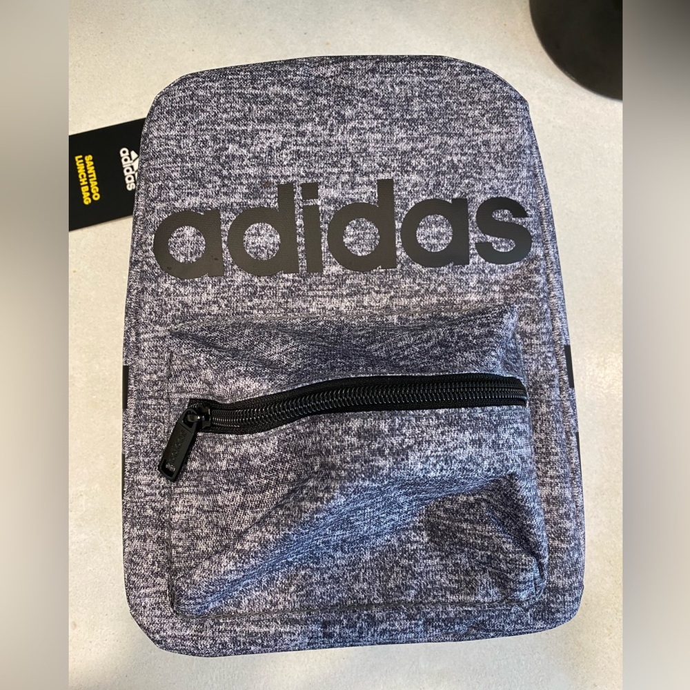 Adidas silver gray insulated lunch bag lunchbox